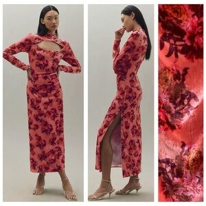 bhldn one-shoulder removable scarf midi dress BHLDN One Shoulder Scarf Midi Dress by BHLDN